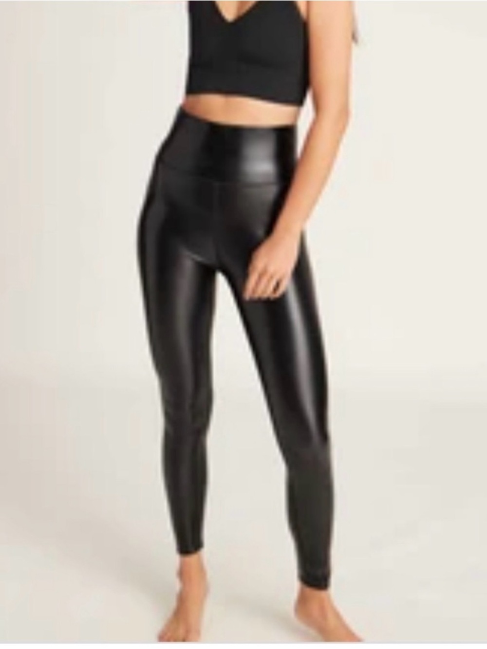 KNIX faux leather leggings high rise Black. Size XL